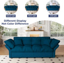 Blue Queen Size Three In One Convertible Sleeper Sofa