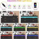 Six Drawer Dresser With LED Illumination Enhancement