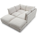 130' Inch Modular Sectional Sofa, Linen Fabric Couch Set with Convertible Ottoman,U shaped sofa,comfortable,Freely Combinable Sofa for Living Room, Apartment, Office,Beige, 3 Colors