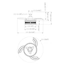 36" 3 Blades Modern Ceiling Fan with Lighting and Remote Control