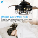 36" Ganga Industrial Downrod Mount Ceiling Fan with Lighting and Remote Control