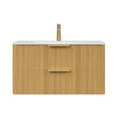 Nuvia Luxury 30/36-Inch Sintered Stone Floating Bathroom Vanity With Sink (SAK70429)