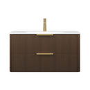 Nuvia Luxury 30/36-Inch Sintered Stone Floating Bathroom Vanity With Sink (SAK70429)