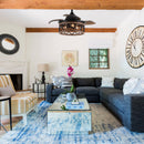 36" Mirelle Farmhouse Downrod Mount Ceiling Fan with Lighting and Remote Control