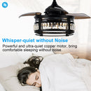 36" Punjab Modern Downrod Mount Ceiling Fan with Lighting and Remote Control