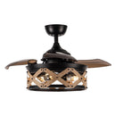 36" Industrial Downrod Mount Ceiling Fan with Lighting and Remote Control