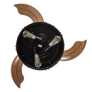 36" Industrial Downrod Mount Ceiling Fan with Lighting and Remote Control