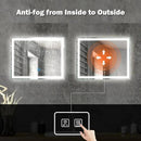 36 x 28 Inch Center Glow LED Bathroom Mirror