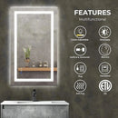 36 x 28 Inch Center Glow LED Bathroom Mirror
