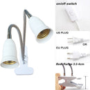 360° Flexible LED Grow Light with E27 Base, Clip-On Gooseneck & Switch