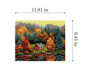 Autumn Landscape Lakeside Needlepoint Canvas by Orchidea 3600H
