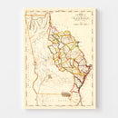 Vintage Map of Georgia 1818