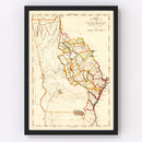 Vintage Map of Georgia 1818