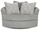 Casselbury - Oversized Swivel Accent Chair - Cement