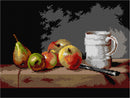 Still Life with a Cup, Apples and Pears Kitchen Needlepoint Canvas by Orchidea 3614J