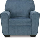 Modern Upholstered Accent Chair In Blue For Living Room