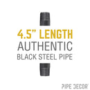 1 in. x 4 1/2 in. Black Pipe