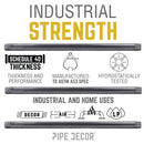 1 in. x 5 1/2 in. Black Pipe