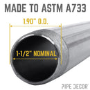 1 1/2 in. x 2 1/2 in. Black Pipe