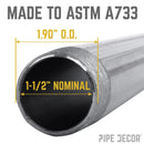 1 1/2 in. x 3 in. Black Pipe