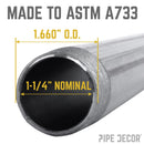 1 1/4 in. x 2 1/2 in. Black Pipe