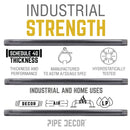 1/2 in. x 5 in. Black Pipe