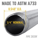 1/4 in. x 12 in. Black Pipe