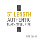 2 in. x 5 in. Black Pipe