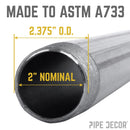 2 in. x 8 in. Black Pipe