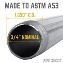 3/4 in. x 42 in. Black Pipe
