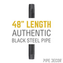 3/4 in. x 48 in. Black Pipe