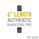 3/8 in. x 6 in. Black Pipe