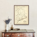 Vintage Map of Maine 1831