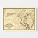 Vintage Map of Maryland 1841