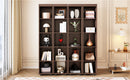 Queen Murphy Bed Wall Bed with Storage Doors, Espresso