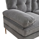 82.6' Modern Sectional Sofas Couches Velvet L Shaped Couches for Living Room, Bedroom(Old SKU:SG000980AAE), Light Grey