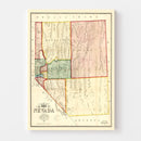 Vintage Map of Nevada 1866