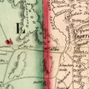 Vintage Map of Nevada 1866