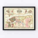 Vintage Map of New York 1857