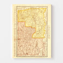 Vintage Map of Oklahoma 1895