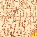 Vintage Map of Oklahoma 1895