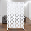 Outdoor & Indoor Privacy Screen Metal Privacy Screen 76' H×48' W, Freestanding Decorative Privacy Screen for Deck Balcony Patio, Privacy Fence Panels for Outside Lawn Garden PS112 WHITE