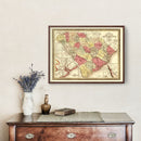 Vintage Map of South Carolina 1849