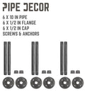 1/2 in. x 10 in. Shelf Bracket Kit, 6 Pack