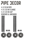 1/2 in. x 12 in. Shelf Bracket Kit, 4 Pack