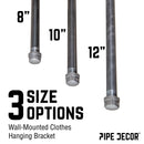1/2 in. x 8 in. Clothing Hanging Bracket Kit, 4-Pack