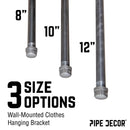 1/2 in. x 8 in. Clothing Hanging Bracket Kit, 4-Pack