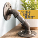 1/2 in. x 2 in. Double Flange Angled Bracket Kit, 4 Pack