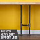 1 in. Heavy Duty H Round Flange Desk Support Leg - 1 Leg
