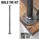 1 in. x 30 in. Round Flange Pipe Table Legs - 4 Pack